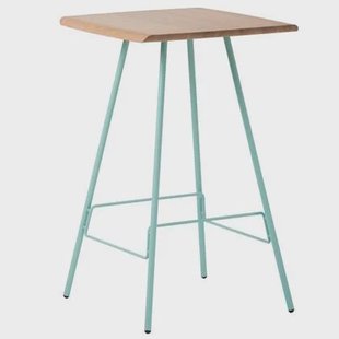 Gazzda Leina bar tafel 70x70 natural, groen onderstel Gazzda Leina bar tafel 70x70 natural, groen onderstel