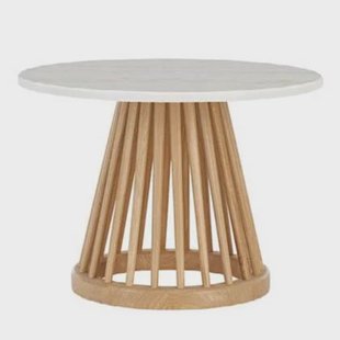 Fan 60 salontafel naturel|wit marmer