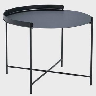 Edge bijzettafel Ø62 zwart