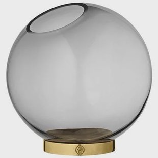 Globe vaas 21 zwart|goud