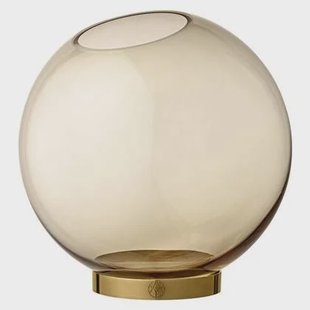 Globe vaas 21 amber|goud