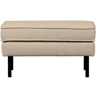 WOOOD Rodeo Hocker Op Poten - Bouclé - Beige - 45x84x54