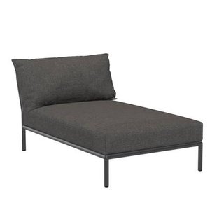 Level2 Chaise Longue ligbed frame donkergrijs stof dark grey