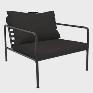 Houe Avon Lounge fauteuil frame zwart stof char heritage
