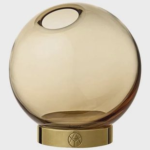 AYTM Globe vaas 10 amber|goud