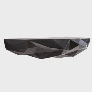 Space Rock wandplank medium zwart