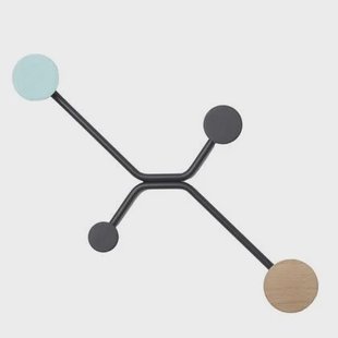 Hook wandkapstok rechte muur groen