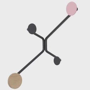 Hook wandkapstok binnenhoek roze