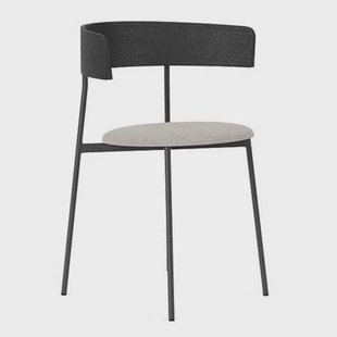 FÉST Friday stoel met armleuning zwart Sydney 22 beige