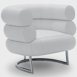 ClassiCon Bibendum fauteuil wit, onderstel chrome ClassiCon Bibendum fauteuil wit, onderstel chrome