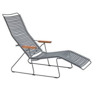 Click Sunlounger ligstoel Dark Grey