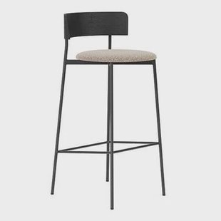 FÉST Friday barkruk 75 zwart Alpine 01 natural