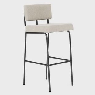 FÉST Monday barkruk 80 zwart Soil 01 natural