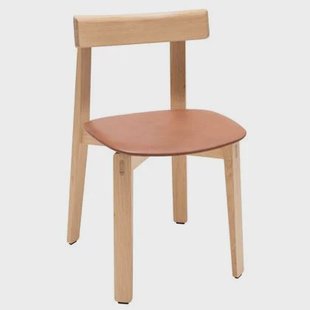 Nora stoel whitewash Dakar Leather Whiskey