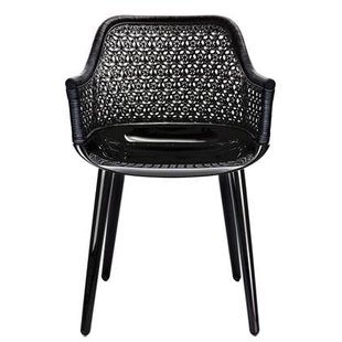 Cyborg Elegant stoel black wicker glossy black
