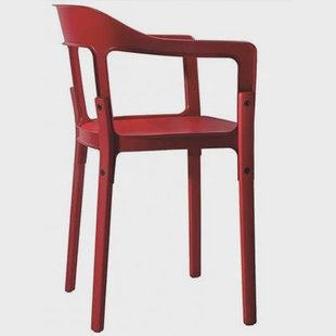 Magis Steelwood stoel rood Magis Steelwood stoel rood