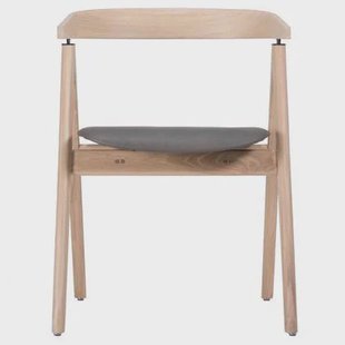 Gazzda Ava stoel whitewash Dakar Leather Grey Gazzda Ava stoel whitewash Dakar Leather Grey