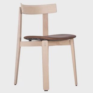 Nora stoel whitewash Dakar Leather Turf Light