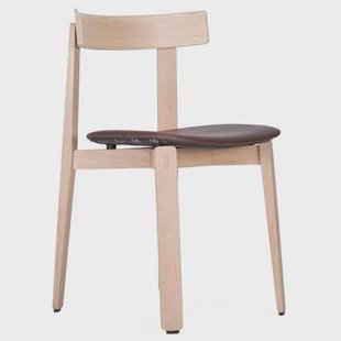 Nora stoel whitewash Dakar Leather Turf Dark