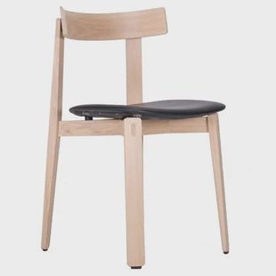 Nora stoel whitewash Dakar Leather Black