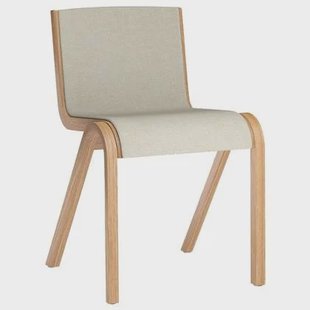 Audo Copenhagen Ready eetkamerstoel naturel eiken, gestoffeerd