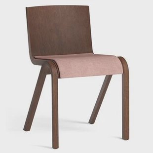 Audo Copenhagen Ready eetkamerstoel rood eiken, zitting Canvas 2 356