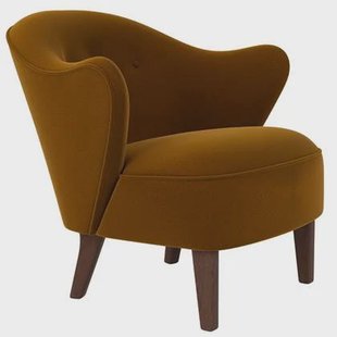 Audo Copenhagen Ingeborg fauteuil donker eiken Grand Mohair 2600 Audo Copenhagen Ingeborg fauteuil donker eiken Grand Mohair 2600