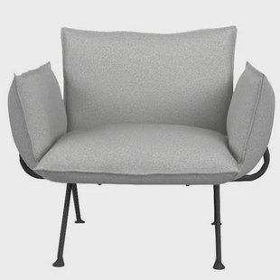 Officina fauteuil gestoffeerd divina melange lichtgrijs 121