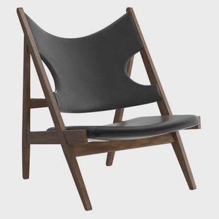 Audo Copenhagen Knitting fauteuil walnoot leder Dakar 0842