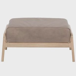 Fawn hocker whitewash Dakar Leather Stone