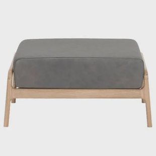 Fawn hocker whitewash Dakar Leather Grey