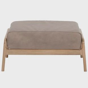 Fawn hocker natural Dakar Leather Stone