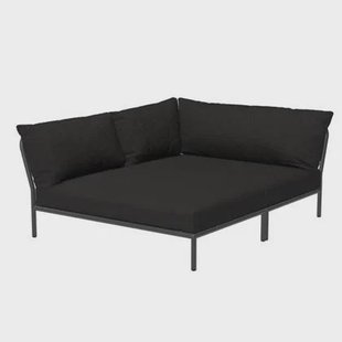 Level2 Cozy Corner loungebank links frame donkergrijs stof char