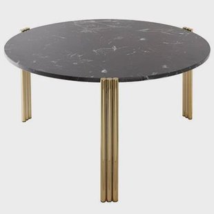 Tribus salontafel Ø60 goud|zwart