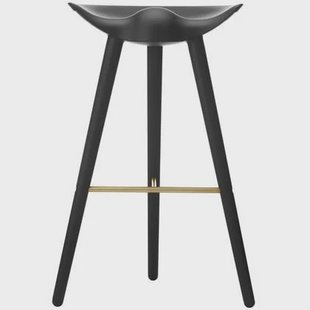 Audo Copenhagen ML42 barkruk H81 zwart gebeitst beuken, messing