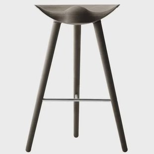 Audo Copenhagen ML42 barkruk H81 bruin geolied eiken, roestvrijstaal