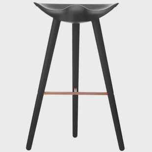 Audo Copenhagen ML42 barkruk H81 zwart gebeitst beuken, koper