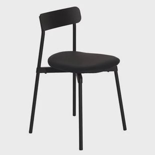 Petite Friture Fromme Wood eetkamerstoel Leather Black Petite Friture Fromme Wood eetkamerstoel Leather Black