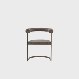 Rebellenclub Teina Eetkamerstoel - Set van 2 - Grijs bouclé