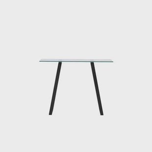 Rebellenclub Tamati Sidetable - 100 x 40 cm - Zwart met Glas