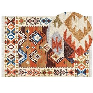 Beliani-VOSKETAP-Kelim vloerkleed-Multicolor-200 x 300 cm-Wol