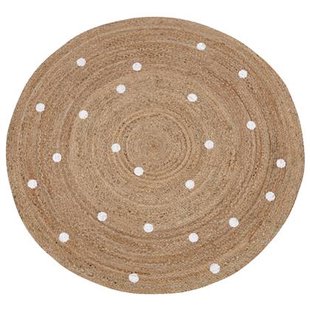 Beliani - KHARRA - Laagpolig vloerkleed - Beige - 140 cm - Jute