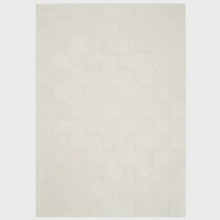 Checks vloerkleed 207x299 beige