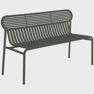 Week-end tuinbank met rugleuning glass green