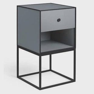 Audo Copenhagen Frame 35 nachtkastje met 1 lade donkergrijs