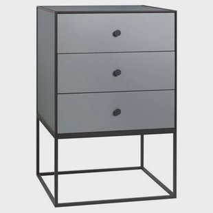 Audo Copenhagen Frame nachtkastje 49 met 3 laden donkergrijs