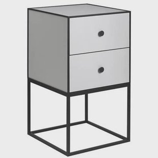 Audo Copenhagen Frame 35 nachtkastje met 2 laden lichtgrijs