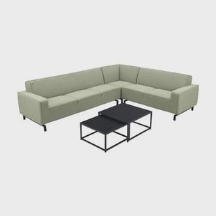 VDG Boavista|Royalty loungeset - hoekbank rechts - Groen - 5-delig