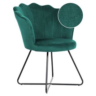 Beliani - LOVELOCK - Fauteuil - Smaragdgroen - Fluweel