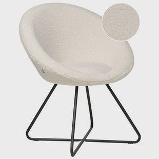 Beliani - FLOBY II - Fauteuil - Gebroken wit - Bouclé Beliani - FLOBY II - Fauteuil - Gebroken wit - Bouclé